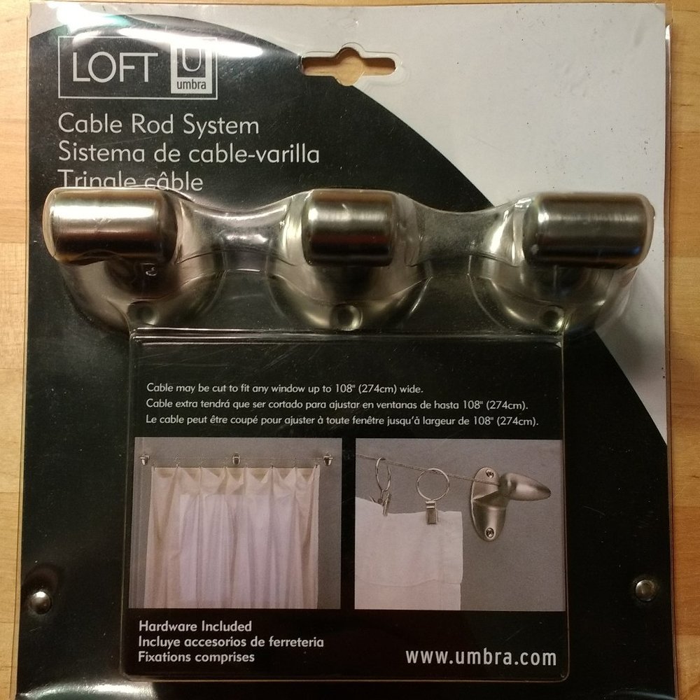 Loft UMBRA Cable Rod System for Curtains/Drapes